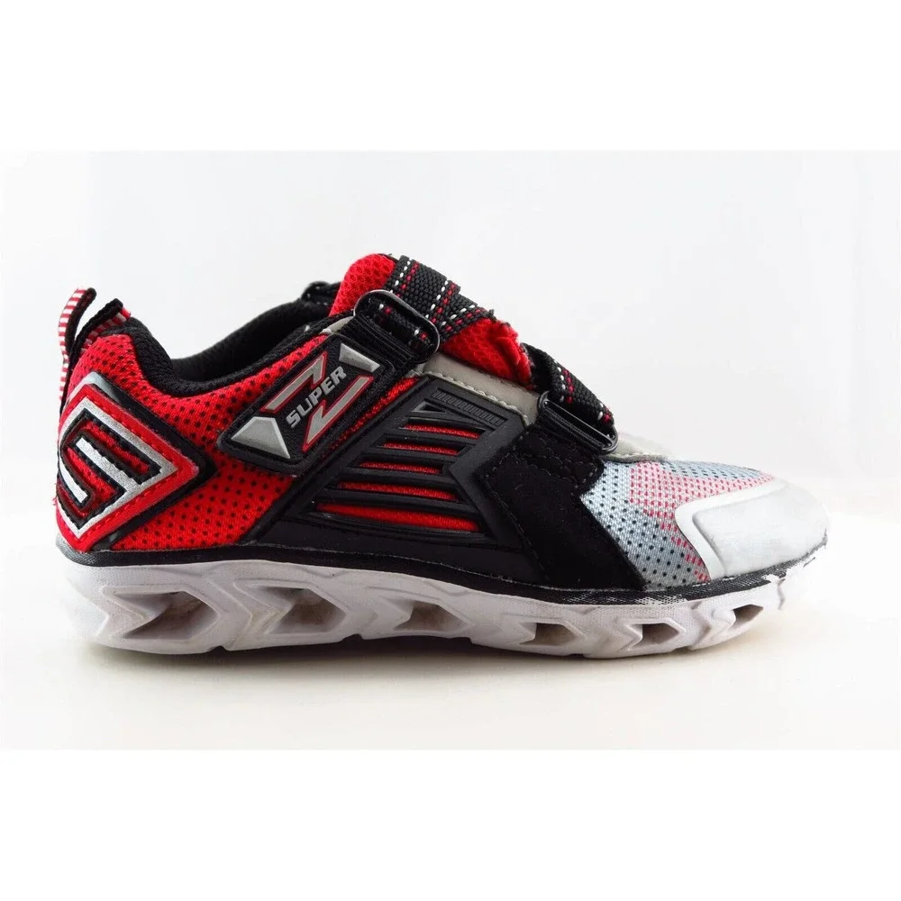 Skechers S-Lights Gray Synthetic Athletic Toddler Boys‎ Sz 10